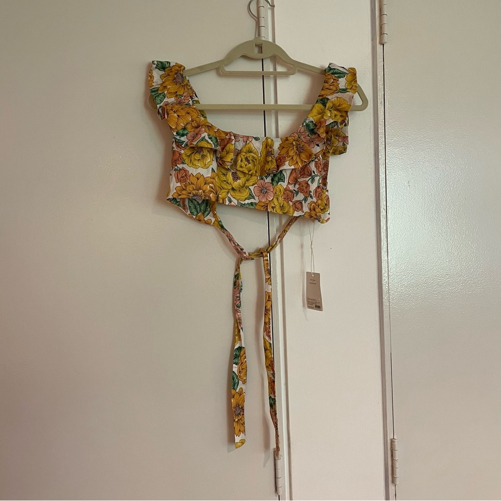 ZIMMERMAN LINEN CROP TOP SIZE AU 1 / US 6 NWT - Picture 6 of 9